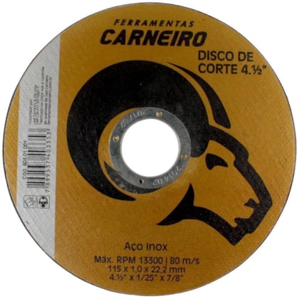 100 DISCOS DE CORTE INOX 115 X 22 MM CARNEIRO 40401001 100 DISCOS DE CORTE INOX 115 X 22 MM CARNEIRO 40401001