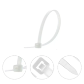 ABRACADEIRA DE NYLON BRANCA 200 X 4,8MM (PACOTE COM 100 UNIDADES) - REXON