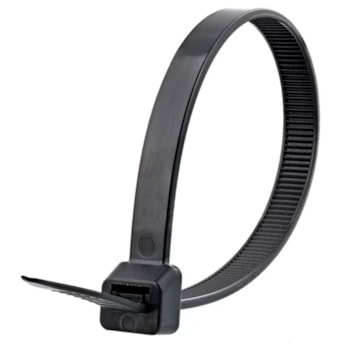 ABRACADEIRA DE NYLON PRETA 200 X 3,6MM (PACOTE COM 100 UNIDADES) - REXON