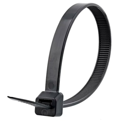 ABRACADEIRA DE NYLON PRETA 200 X 3,6MM (PACOTE COM 100 UNIDADES) - REXON