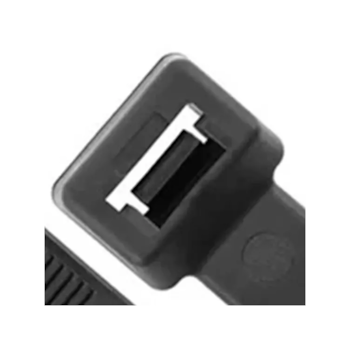 ABRACADEIRA DE NYLON PRETA 400 X 4,8MM (PACOTE COM 100 UNIDADES) - REXON