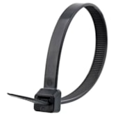 ABRACADEIRA DE NYLON PRETA 400 X 4,8MM (PACOTE COM 100 UNIDADES) - REXON