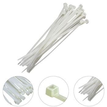 ABRAÇADEIRA NYLON NATURAL T80 C/ 100UND - 010114699 HELLERMANN ABRAÇADEIRA NYLON NATURAL T80 C/ 100UND - 010114699 HELLERMANN