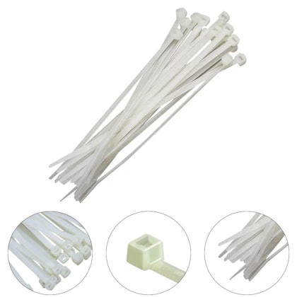 ABRAÇADEIRA NYLON NATURAL T80 C/ 100UND - 010114699 HELLERMANN ABRAÇADEIRA NYLON NATURAL T80 C/ 100UND - 010114699 HELLERMANN