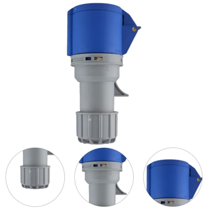 ACOPLAMENTO INDUSTRIAL 16A 3P (2P+T) 6H AZUL IP44 EAI162P220 - 1976 ELITEK ACOPLAMENTO INDUSTRIAL 16A 3P (2P+T) 6H AZUL IP44 EAI162P220 - 1976 ELITEK