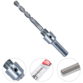 ADAPTADOR COM BROCA PILOTO PARA SERRA COPO 22 A 105MM ENCAIXE 13MM - D-50332 MAKITA ADAPTADOR COM BROCA PILOTO PARA SERRA COPO 22 A 105MM ENCAIXE 13MM - D-50332 MAKITA