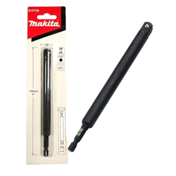 ADAPTADOR DE SOQUETE 1/4" X 3/8" COM HASTE LONGA 150MM - B-57738 MAKITA ADAPTADOR DE SOQUETE 1/4" X 3/8" COM HASTE LONGA 150MM - B-57738 MAKITA
