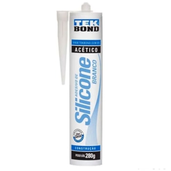 ADESIVO DE SILICONE ACETICO 280G + APLICADOR -  TEKBOND Cor:Branco