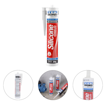 ADESIVO DE SILICONE ACETICO 280G VERMELHO ALTA TEMPERATURA 54 A 316°C - TEKBOND