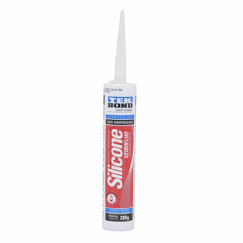 ADESIVO DE SILICONE ACETICO 280G VERMELHO ALTA TEMPERATURA 54 A 316°C - TEKBOND
