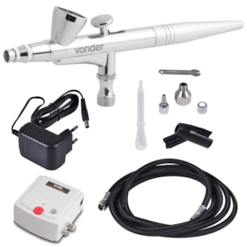 AERÓGRAFO COM MINI COMPRESSOR BIVOLT MAIS 10 ACESSÓRIOS - 6220010000 VONDER AERÓGRAFO COM MINI COMPRESSOR BIVOLT MAIS 10 ACESSÓRIOS - 6220010000 VONDER