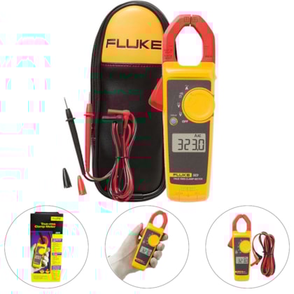ALICATE AMPERIMETRO 600V  400A CATIII TRUE RMS - 323 FLUKE ALICATE AMPERIMETRO 600V  400A CATIII TRUE RMS - 323 FLUKE