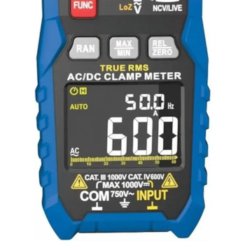 ALICATE AMPERIMETRO DIGITAL 1000A AC/DC CAT IV 600V - MINIPA ET-3810C
