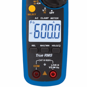 ALICATE AMPERIMETRO DIGITAL 600V CAT III TRUE RMS - MINIPA
