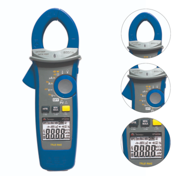 ALICATE AMPERIMETRO PARA PAINEL SOLAR TRUE RMS AC TENSAO AC/DC CORRENTE AC - MINIPA