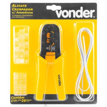 ALICATE CRIMPADOR COM 26 ACESSÓRIOS - 3686026000 VONDER ALICATE CRIMPADOR COM 26 ACESSÓRIOS - 3686026000 VONDER