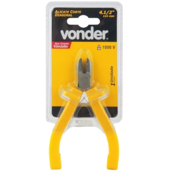 ALICATE DE  CORTE DIAGONAL 4.1/2 1000V - 3662041151 VONDER ALICATE DE  CORTE DIAGONAL 4.1/2 1000V - 3662041151 VONDER