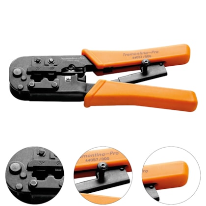 ALICATE PARA CRIMPAR TERMINAIS 7,5" - 44057100 TRAMONTINA PRO ALICATE PARA CRIMPAR TERMINAIS 7,5" - 44057100 TRAMONTINA PRO
