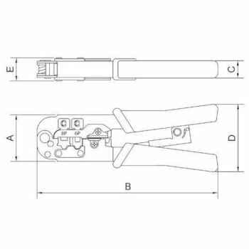 ALICATE PARA CRIMPAR TERMINAIS RJ47 - 44057/100 TRAMONTINA