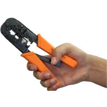 ALICATE PARA CRIMPAR TERMINAIS RJ47 - 44057/100 TRAMONTINA ALICATE PARA CRIMPAR TERMINAIS RJ47 - 44057/100 TRAMONTINA