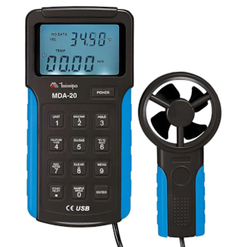 ANEMOMETRO DIGITAL COM DATALOGGER E INTERFACE USB - MDA-20 MINIPA