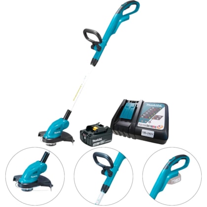 APARADOR GRAMA + KIT2BAT 5AH + CARREG + MPAC - DUR181Z-P MAKITA APARADOR GRAMA + KIT2BAT 5AH + CARREG + MPAC - DUR181Z-P MAKITA
