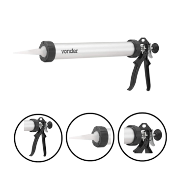 APLICADOR TUBULAR P/ SILICONE 600ML - 3599006006 VONDER APLICADOR TUBULAR P/ SILICONE 600ML - 3599006006 VONDER