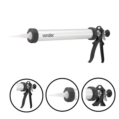 APLICADOR TUBULAR P/ SILICONE 600ML - 3599006006 VONDER APLICADOR TUBULAR P/ SILICONE 600ML - 3599006006 VONDER