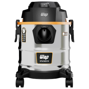 ASPIRADOR DE PO E AGUA 12L 1600W COM FILTRO DE ESPUMA E TAMBOR INOX GTW INOX 12i 220V - WAP