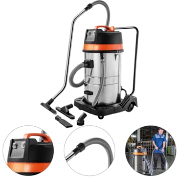 ASPIRADOR DE PÓ E LÍQUIDO 80L 2400W COM 2 MOTORES - 44983020 TRAMONTINA PRO ASPIRADOR DE PÓ E LÍQUIDO 80L 2400W COM 2 MOTORES - 44983020 TRAMONTINA PRO