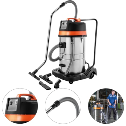 ASPIRADOR DE PÓ E LÍQUIDO 80L 2400W COM 2 MOTORES - 44983020 TRAMONTINA PRO ASPIRADOR DE PÓ E LÍQUIDO 80L 2400W COM 2 MOTORES - 44983020 TRAMONTINA PRO