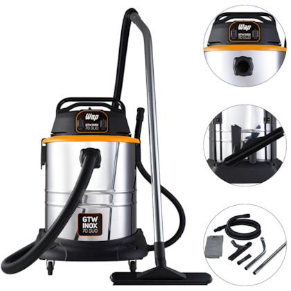 ASPIRADOR PÓ E ÁGUA GTW INOX 70 DUO 1400W - FW006253 WAP ASPIRADOR PÓ E ÁGUA GTW INOX 70 DUO 1400W - FW006253 WAP