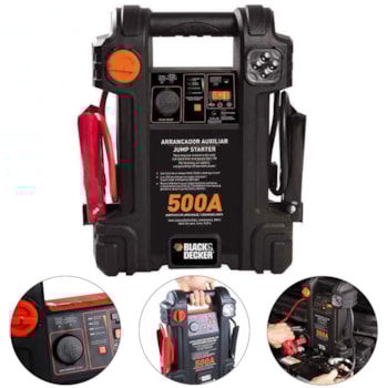 AUXILIAR DE PARTIDA 12V 500A BIVOLT - JS500S BLACK + DECKER AUXILIAR DE PARTIDA 12V 500A BIVOLT - JS500S BLACK + DECKER