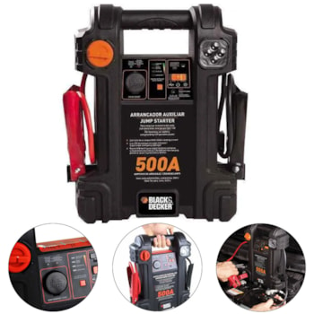 AUXILIAR DE PARTIDA 12V 500A BIVOLT - JS500S BLACK + DECKER