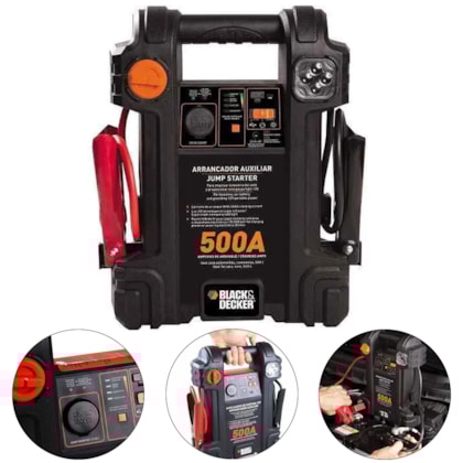 AUXILIAR DE PARTIDA 12V 500A BIVOLT - JS500S BLACK + DECKER AUXILIAR DE PARTIDA 12V 500A BIVOLT - JS500S BLACK + DECKER