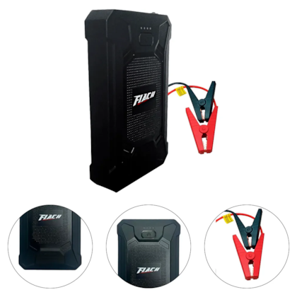 AUXILIAR DE PARTIDA PORTATIL 12V 600A PARA BATERIA ATE 50A COM BATERIA INTERNA 7.200 MAH - APF-600A FLACH