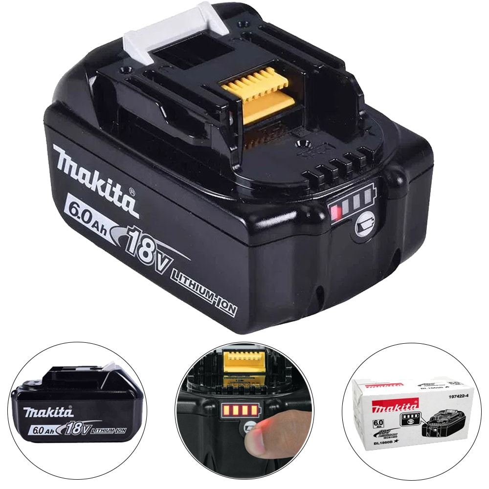 BATERIA 18V 6 AH DE LI-ION BL1860B - MAKITA 197422-4 - HBR Flex