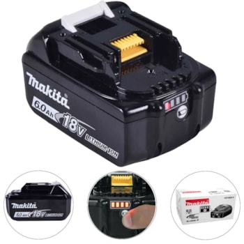 BATERIA 18V 6 AH DE LI-ION BL1860B - MAKITA 197422-4 BATERIA 18V 6 AH DE LI-ION BL1860B - MAKITA 197422-4