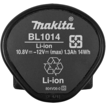 BATERIA DE ÍON DE LÍTIO 12V 1,3Ah - BL1014 MAKITA BATERIA DE ÍON DE LÍTIO 12V 1,3Ah - BL1014 MAKITA