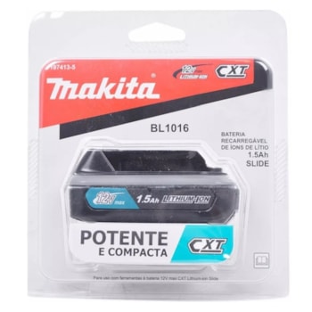 BATERIA DE LÍTIO 12V MAX1.5 AH CXT - BL1016 MAKITA BATERIA DE LÍTIO 12V MAX1.5 AH CXT - BL1016 MAKITA