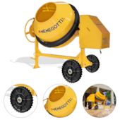 BETONEIRA 400L PRO 2CV TRIFÁSICA 380V COM RODA MACIÇA E KIT DE SEGURANÇA - 40011336 MENEGOTTI