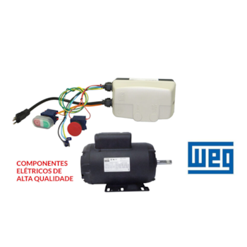 BETONEIRA 400L RENTAL 2CV MONOFASICA 220V COM RODA MACICA E KIT SEGURANCA  - MENEGOTTI