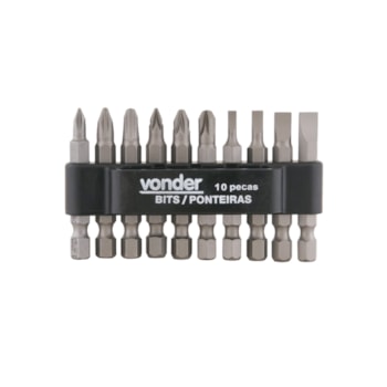BITS / PONTEIRA CRV C/10PCS ENC 1/4" - 3538100000 VONDER BITS / PONTEIRA CRV C/10PCS ENC 1/4" - 3538100000 VONDER