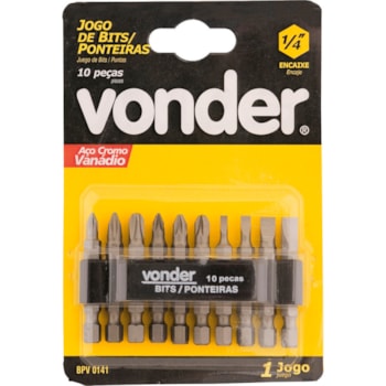 BITS / PONTEIRA CRV C/10PCS ENC 1/4" - 3538100000 VONDER BITS / PONTEIRA CRV C/10PCS ENC 1/4" - 3538100000 VONDER