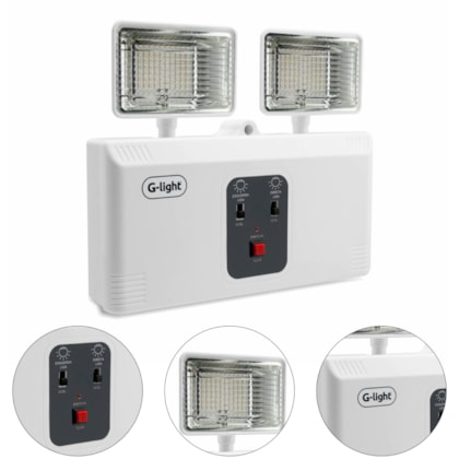 BLOCO AUTÔNOMO LED P/ ILUMINAÇÃO DE EMERGÊNCIA 20W 6500K 2200 LUMENS - 200.22.0022-0 G-LIGHT BLOCO AUTÔNOMO LED P/ ILUMINAÇÃO DE EMERGÊNCIA 20W 6500K 2200 LUMENS - 200.22.0022-0 G-LIGHT