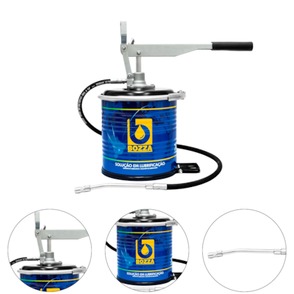 BOMBA MANUAL PARA GRAXA 7KG COM RECIPIENTE LINHA G4 (8522-G4) - BOZZA