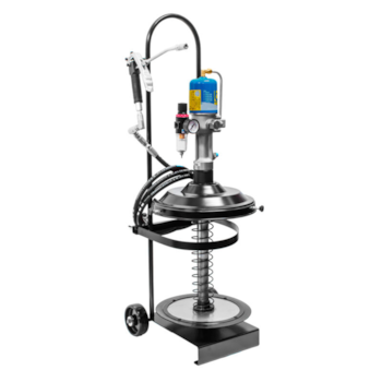 BOMBA PROPULSORA PNEUMATICA PARA GRAXA 18KG A 24KG COM CARRINHO STRIKE SYSTEM 11030-G5 - BOZZA