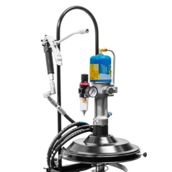 BOMBA PROPULSORA PNEUMATICA PARA GRAXA 18KG A 24KG COM CARRINHO STRIKE SYSTEM 11030-G5 - BOZZA