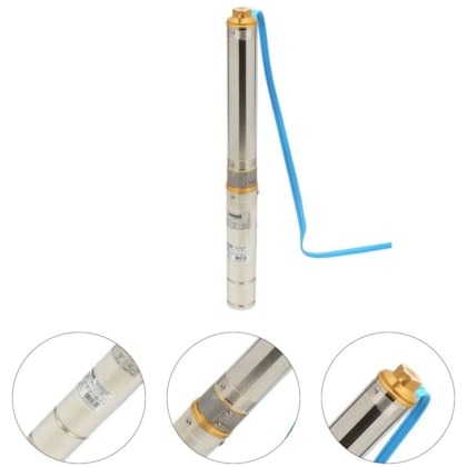 BOMBA SUBMERSA INOX 4" 0,5CV PARA POÇO SEMI ARTESIANO 380V - 16007080 SOMAR BOMBA SUBMERSA INOX 4" 0,5CV PARA POÇO SEMI ARTESIANO 380V - 16007080 SOMAR