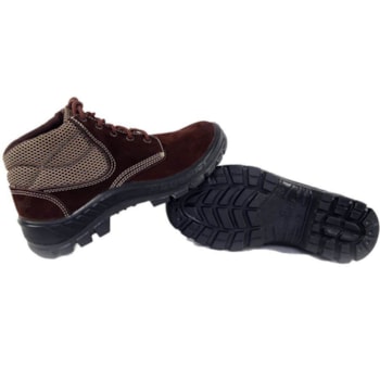 Bota Botina De Segurança Cano Baixo Couro Nubuck Bico Pvc 50b26 Nº43  Marluvas Bota Botina De Segurança Cano Baixo Couro Nubuck Bico Pvc 50b26 Nº43  Marluvas